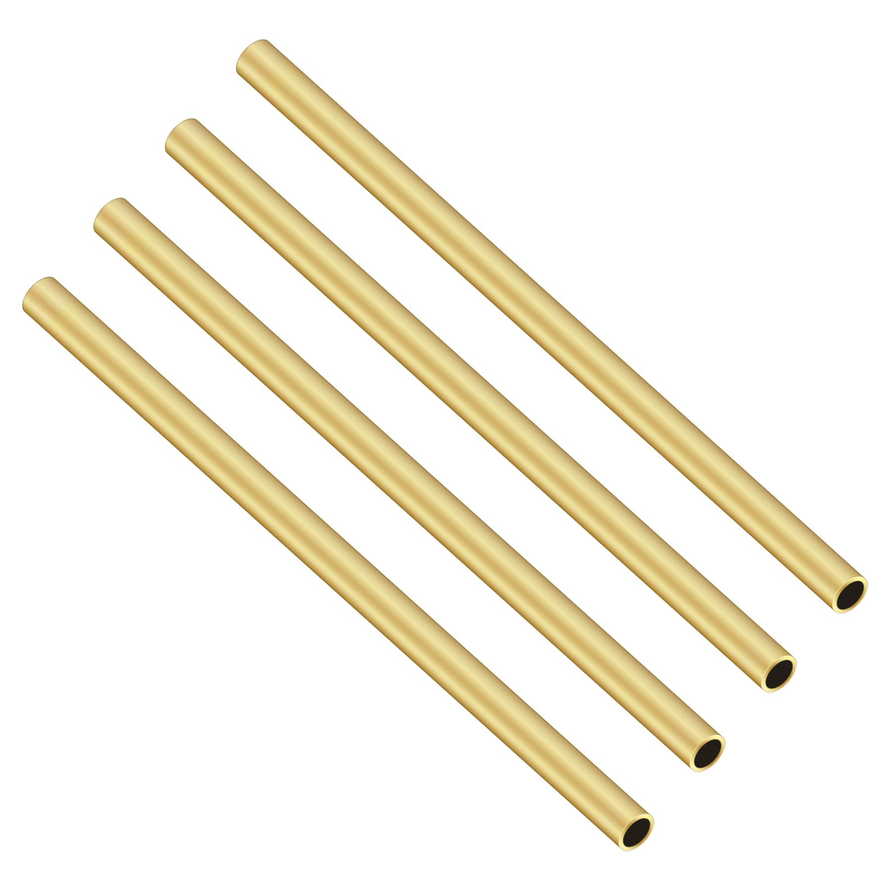 Imeistek Brass Tube, 4.5Mm Od X 0.5Mm Wall Thickness 200Mm Length Seamless Copper Tubes Pip For Diy Crafts (4Pcs)