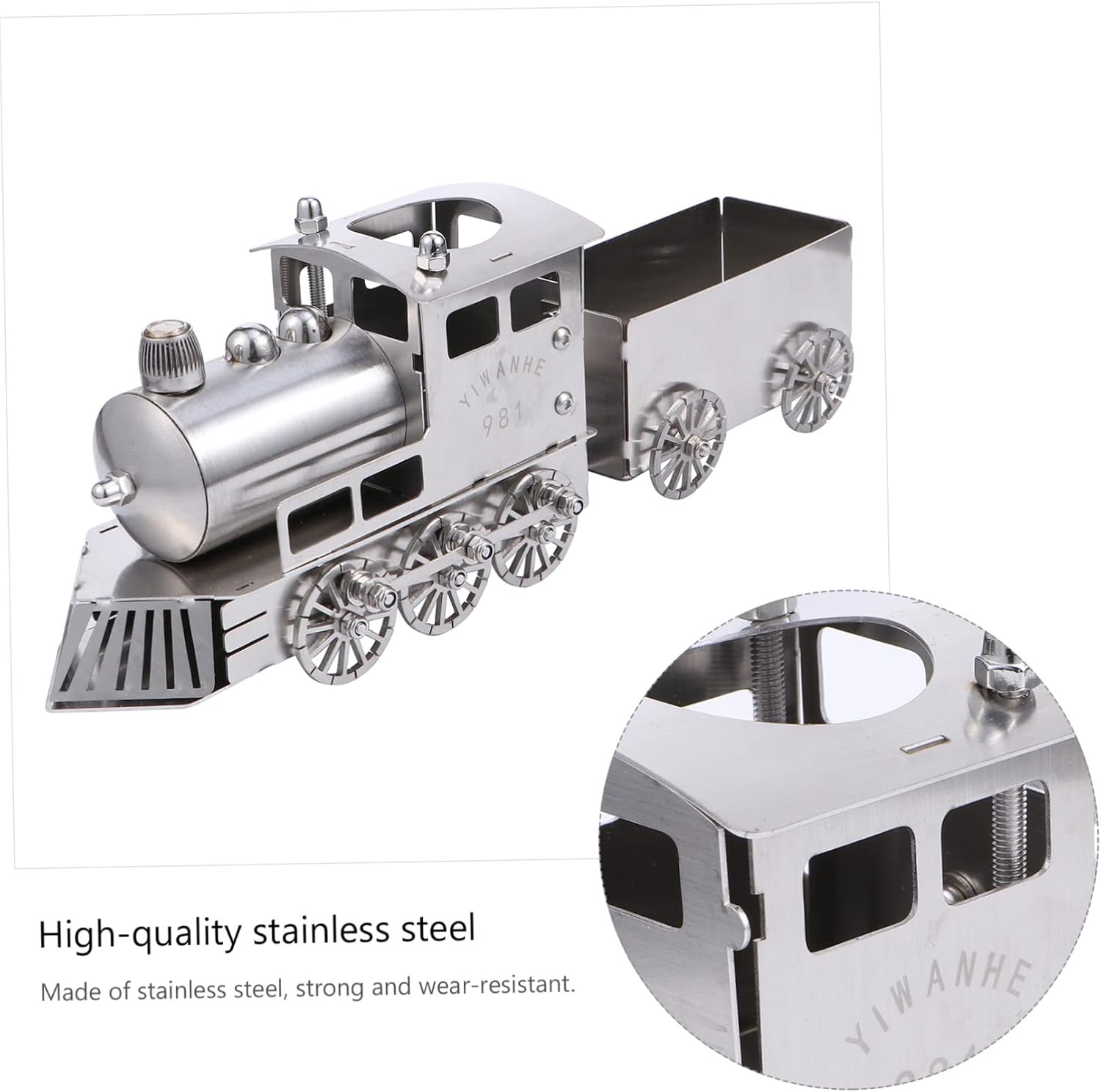 ORFOFE Locomotive Model Kit Steam Locomotive for Home Decor Train Adornment for Boys and Girls Room Vintage Train Set