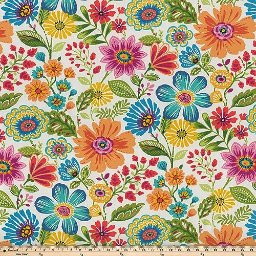 Pillow Perfect 620725 Bright Floral Indoor/Outdoor Solid Back 1 Piece Chair Cushion thumb #7