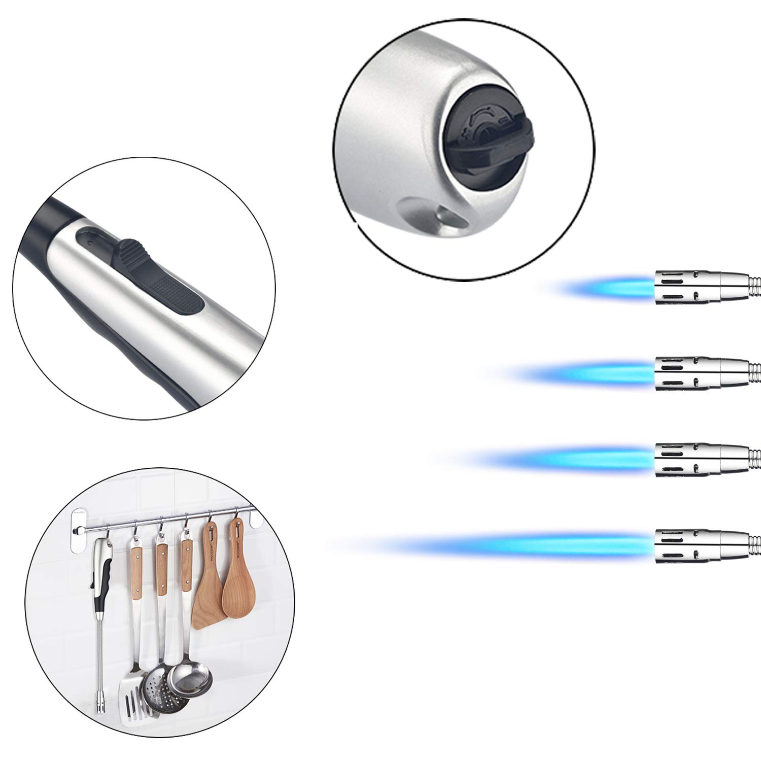 長いライター Amazon.co.jp: Larruping先端360度彎曲可能 ガスライター 充填式