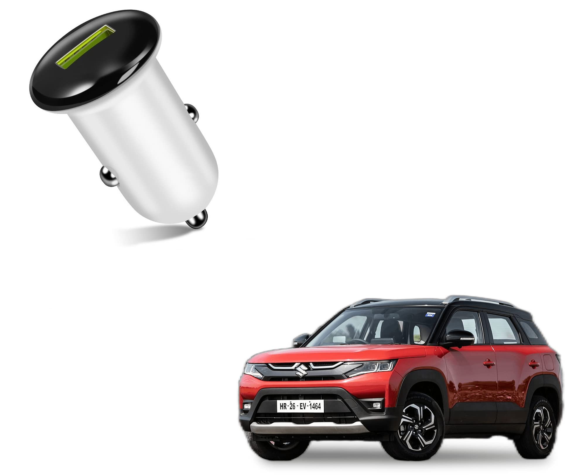 AUTO Addict CAR Charger Fast (Quick,1 Port) Single USB Charger for Maruti Suzuki Brezza (2022-Present)