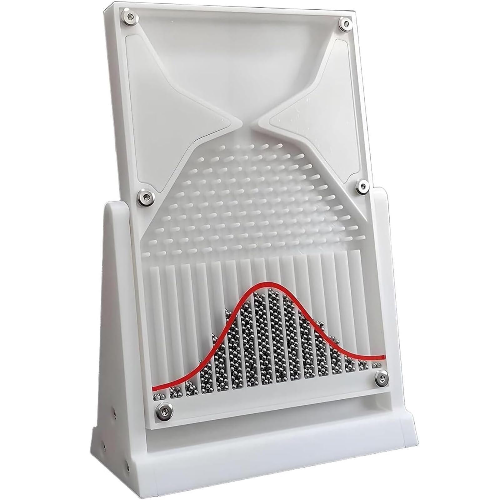 Galton Board Experiment Model, 12 * 18cm Normal Distribution Mathematical Model, Probability Teaching Demonstration with Red Curve, Statistics and Probability Teaching Demonstration, for Educators