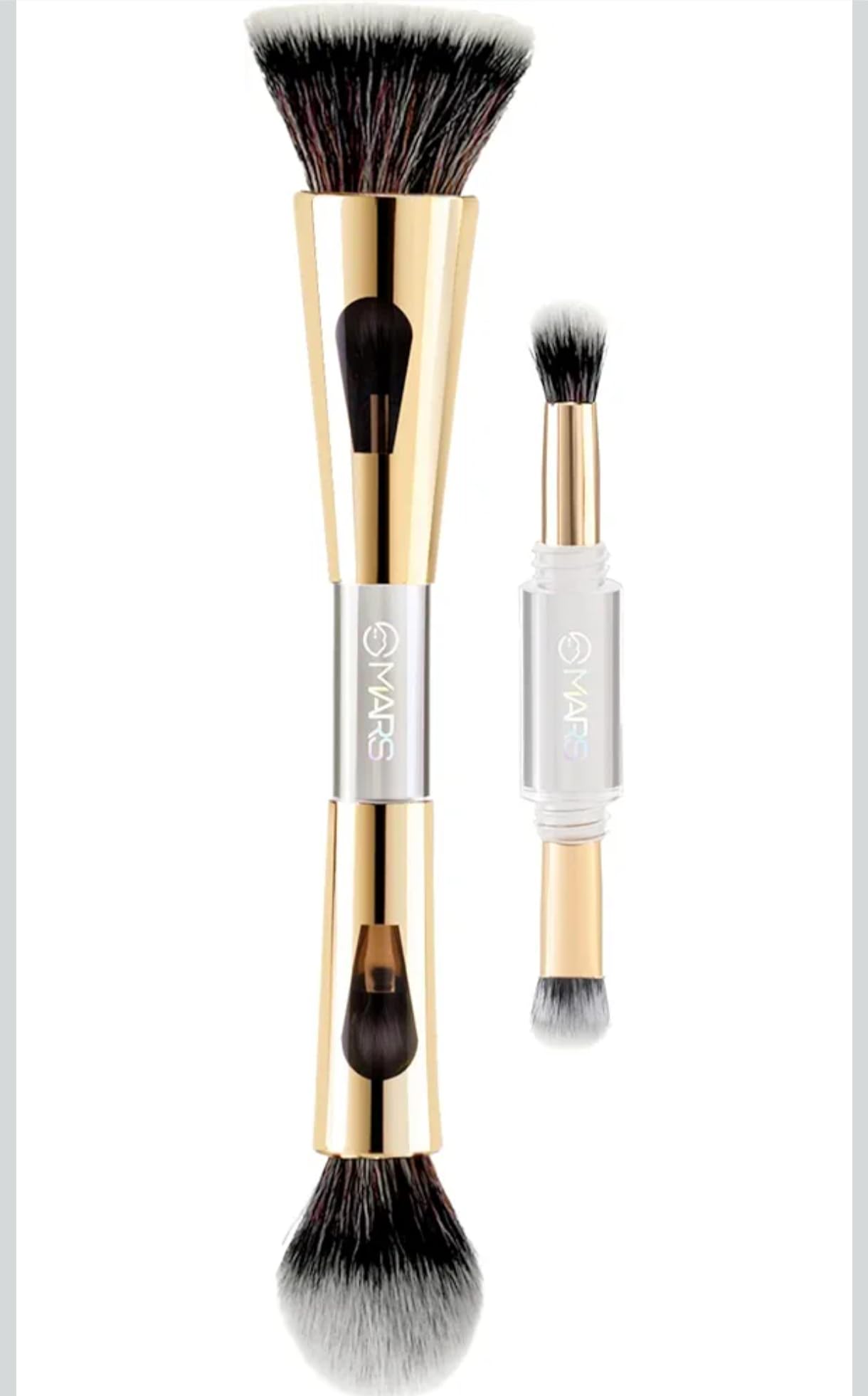 4-Piece Retractable Double-Ended Makeup Brush Set – 2 Large Outer Brushes + 2 Small Inner Brushes – Dual Sided Powder, Blush & Foundation Brushes with Protective Covers-image-31