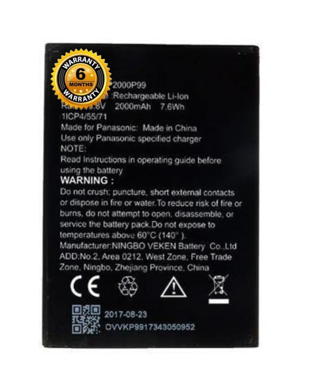 Original OVSP2000P99 Battery for Panasonic P99 Battery with 6 Month Warranty**** (SEPAI6)-image-10