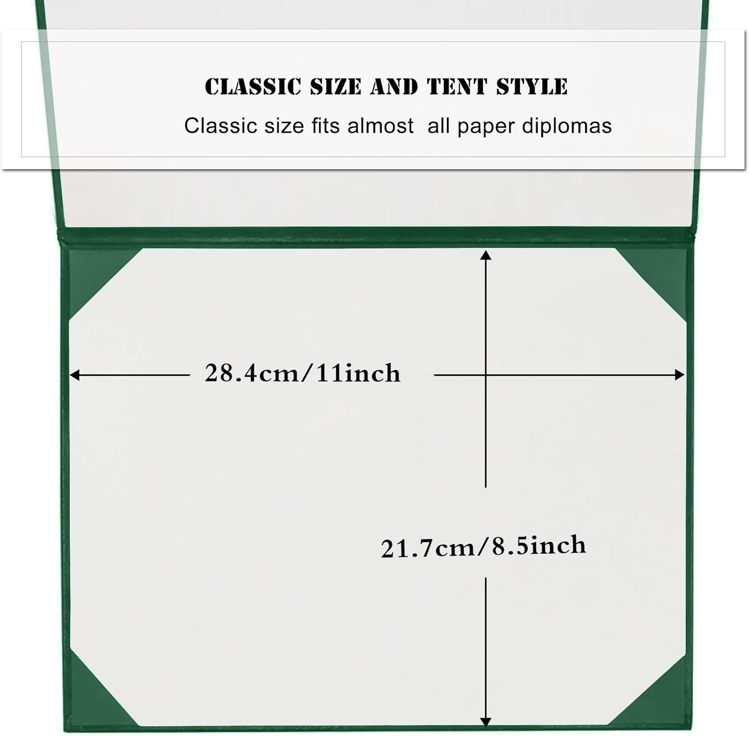 Diploma Cover 8.5” x11” Diploma Holder of Graduation Leatherette Padded Certificate（Tent Style),5-Pack