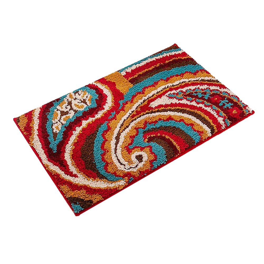 China Wind Carpet Anti-Skid, Soft and Comfortable Bath Mat Red Bathroom Rug Water-Absorbing Quality Carpet Mats Thick Carpet-longfeng Chengxiang 50x80cm(20x31inch)