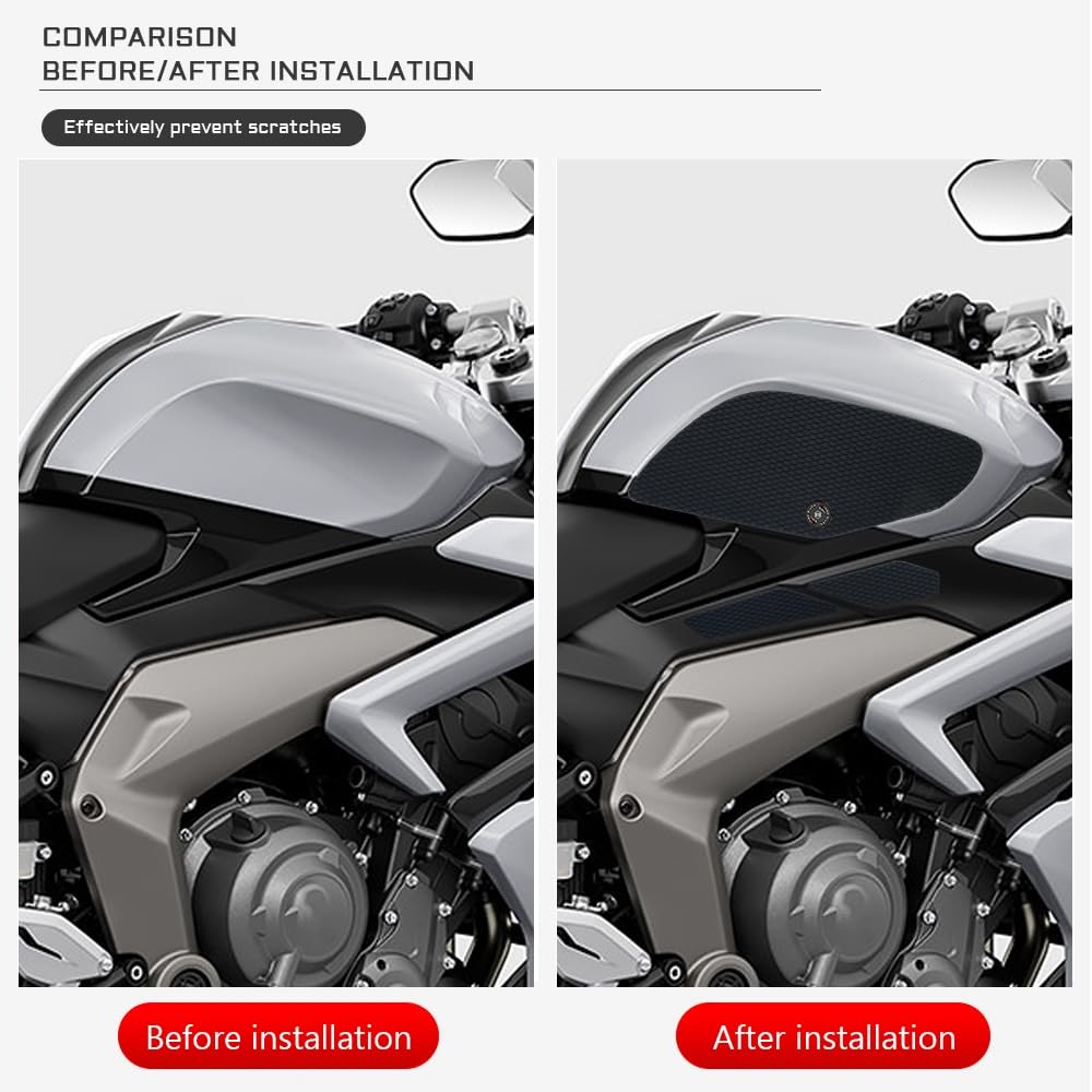 2024 Für Triumph Daytona 660 Daytona660 Side Fuel Tank Pad Tank Pads Protector Stickers Decal Gas Knee Grip Traction Pad Tankpad