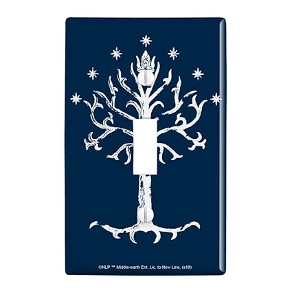Lord of The Rings Tree of Gondor Plastic Wall Decor Toggle Light Switch Plate Cover