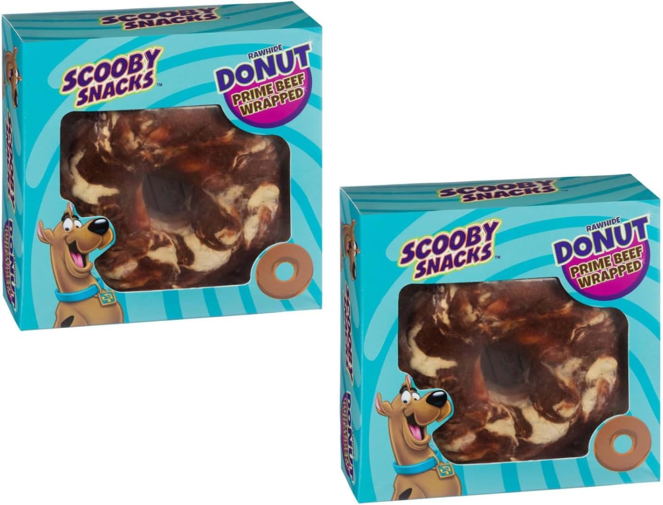 Scooby Snaks Donuts Dog Treats 120g (One Size, Prime Beef, pack of 2)