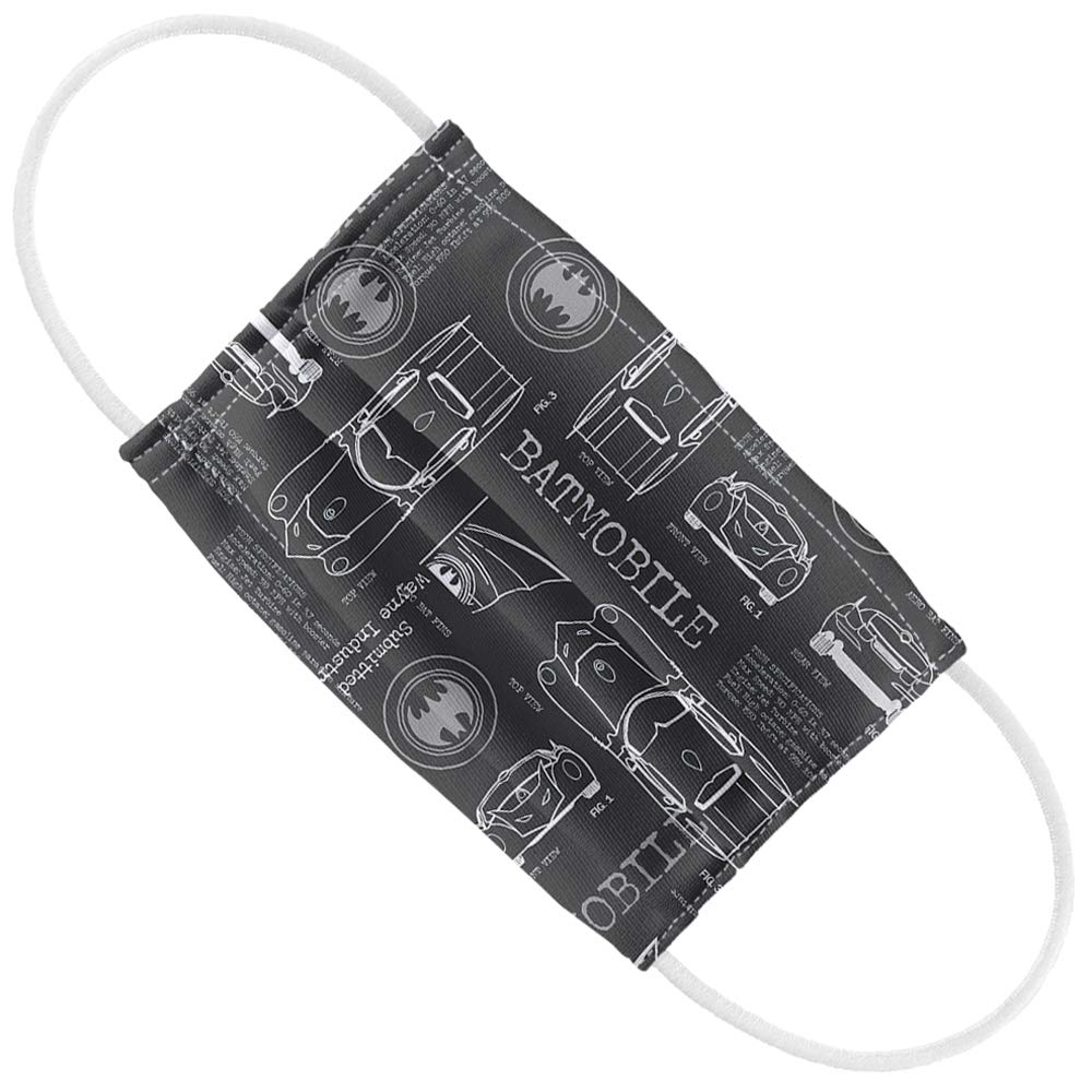 Popfunk Batman Kids Be Vigilant Pattern 1-Ply Reusable Face Mask Covering