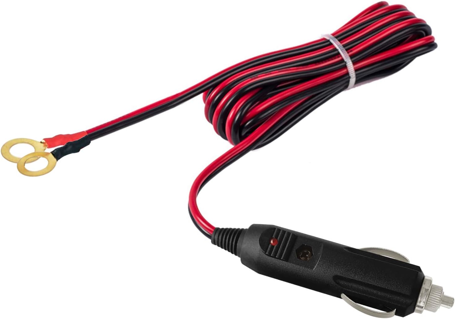 12V 24V Heavy Duty 17 AWG 10A Male Plug Cigarette Lighter Adapter Cord with 1 Meter 3.3 Feet Cable Wire for Car Inverter,Air Pump, Electric Cup etc