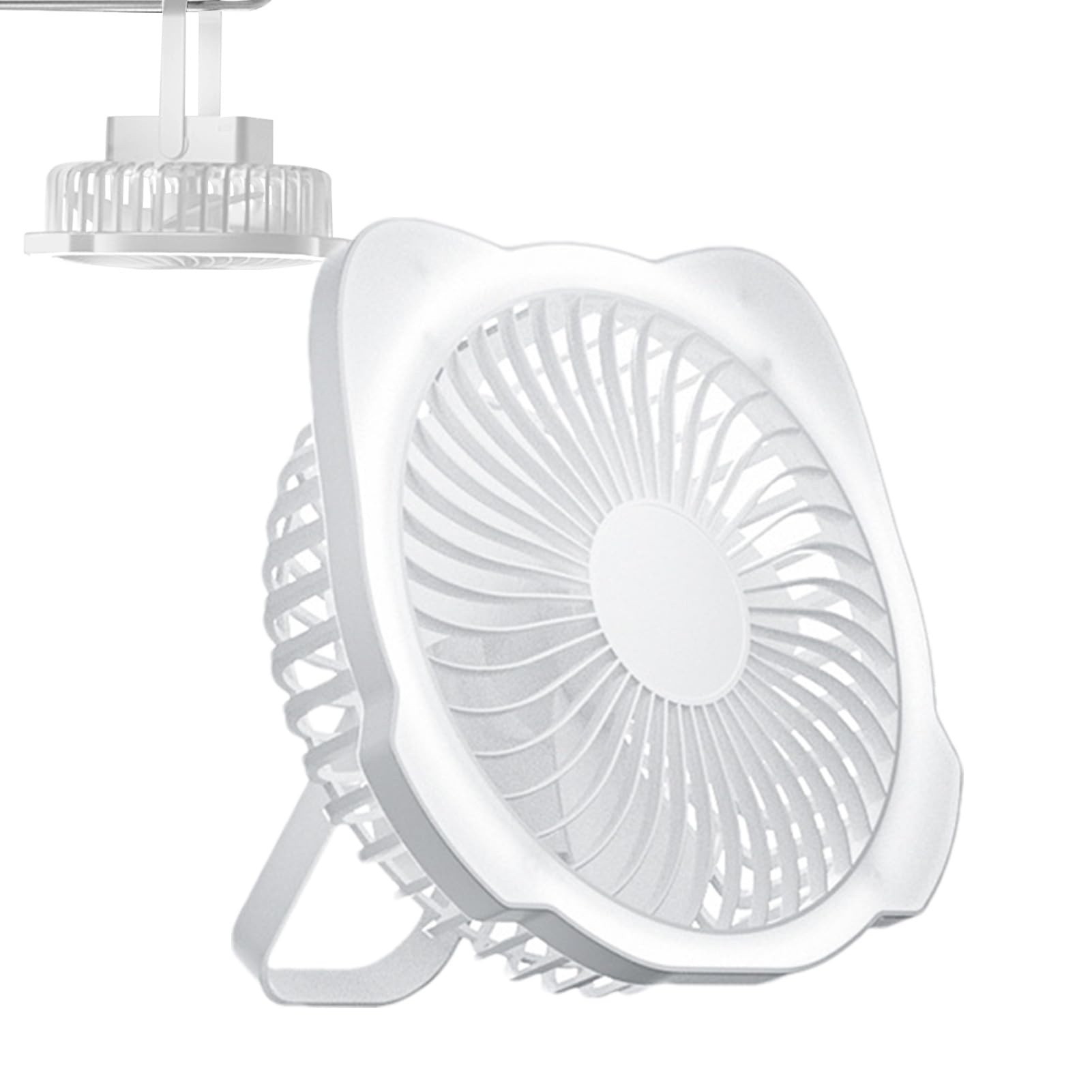 Ventilateur portable rechargeable anti chaleur pour dormir au frais avec lanterne