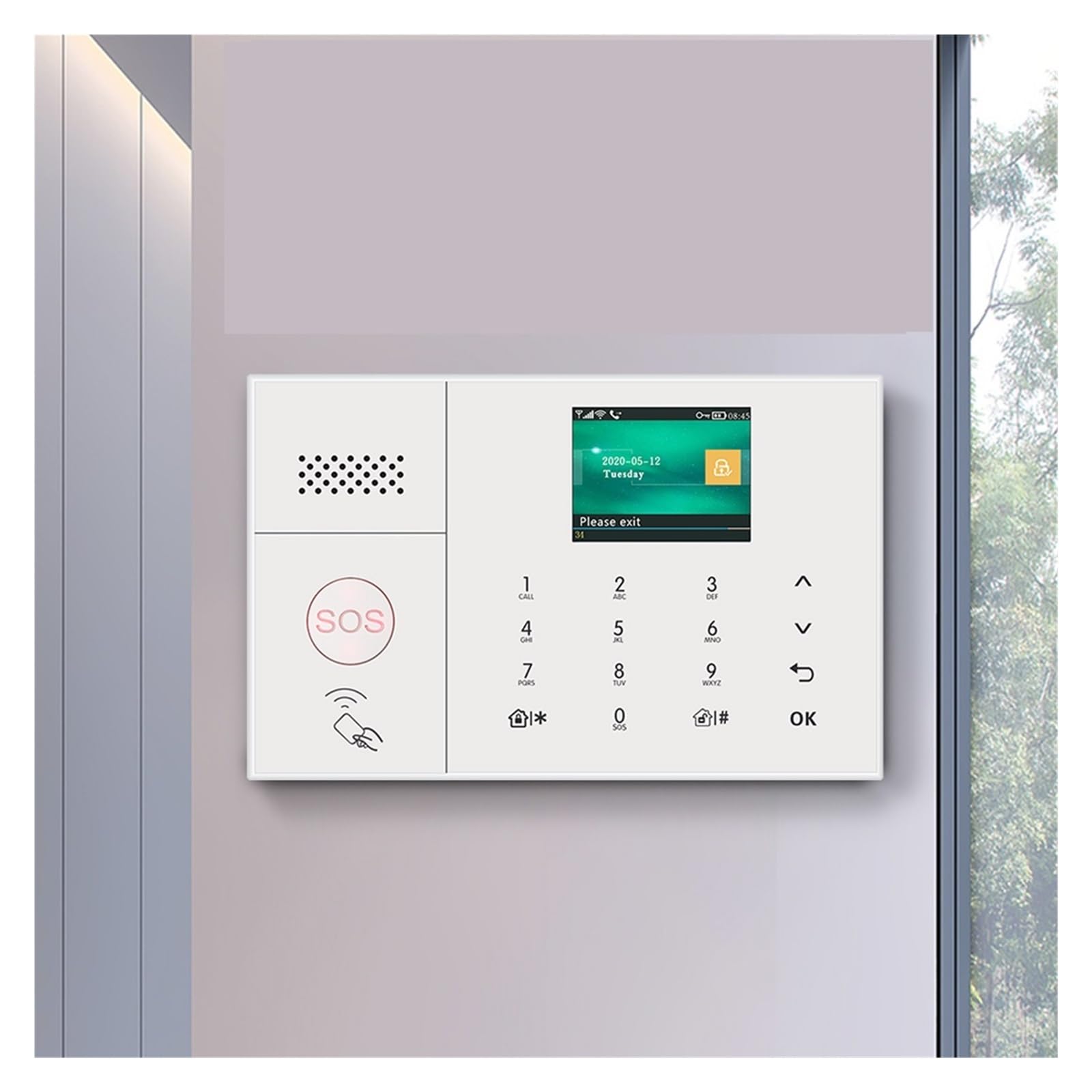 Sistema de Alarma, Alarma Inteligente inalámbrica en casa gsm Seguridad del hogar con Sensor Detector de Movimiento Alarma antirrobo(Set 2)