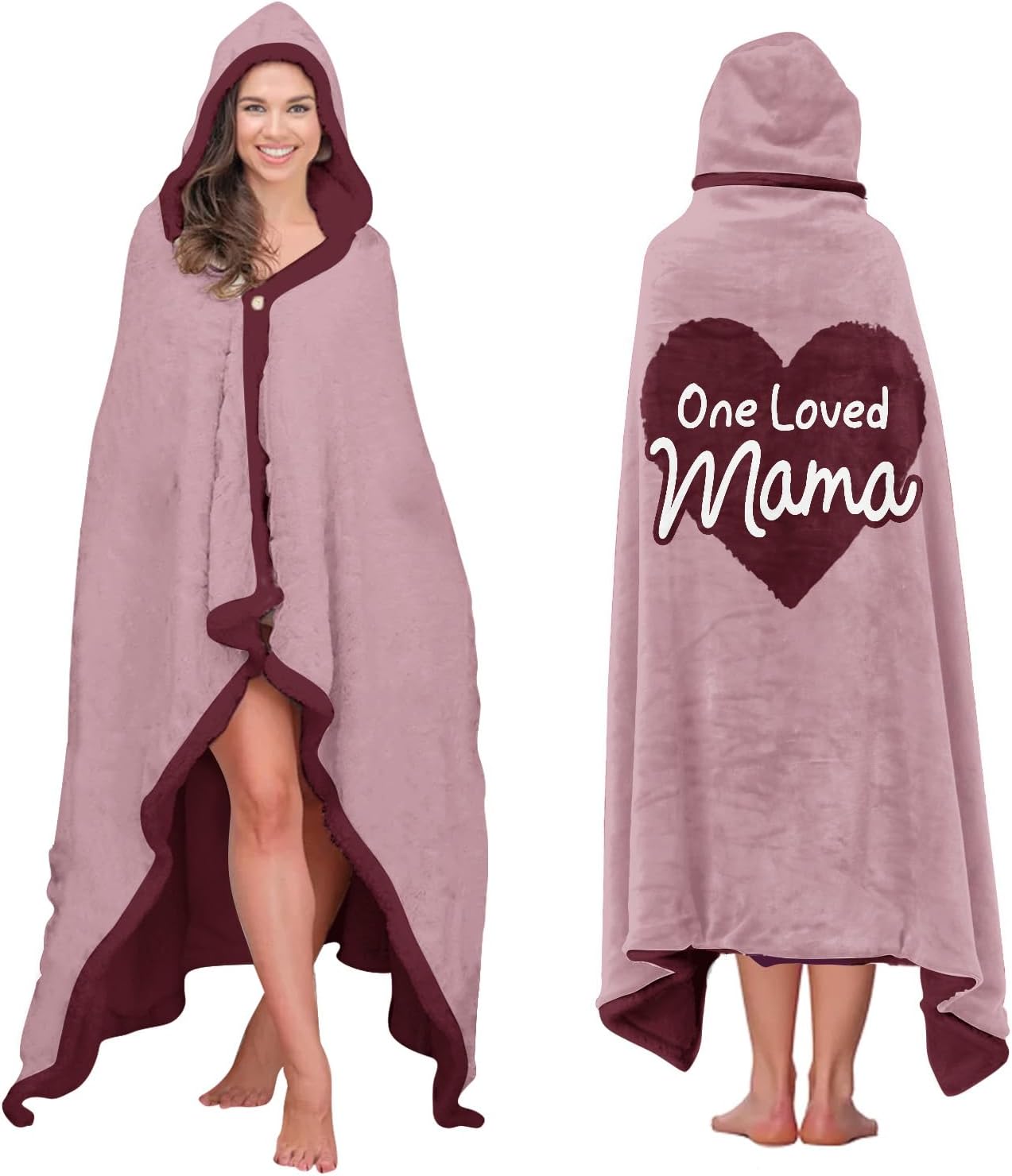 Vprintes One Loved Mama Wearable Blanket - Mothers Day Gifts for Mom - Birthday Gifts for Mom from Daughter Son