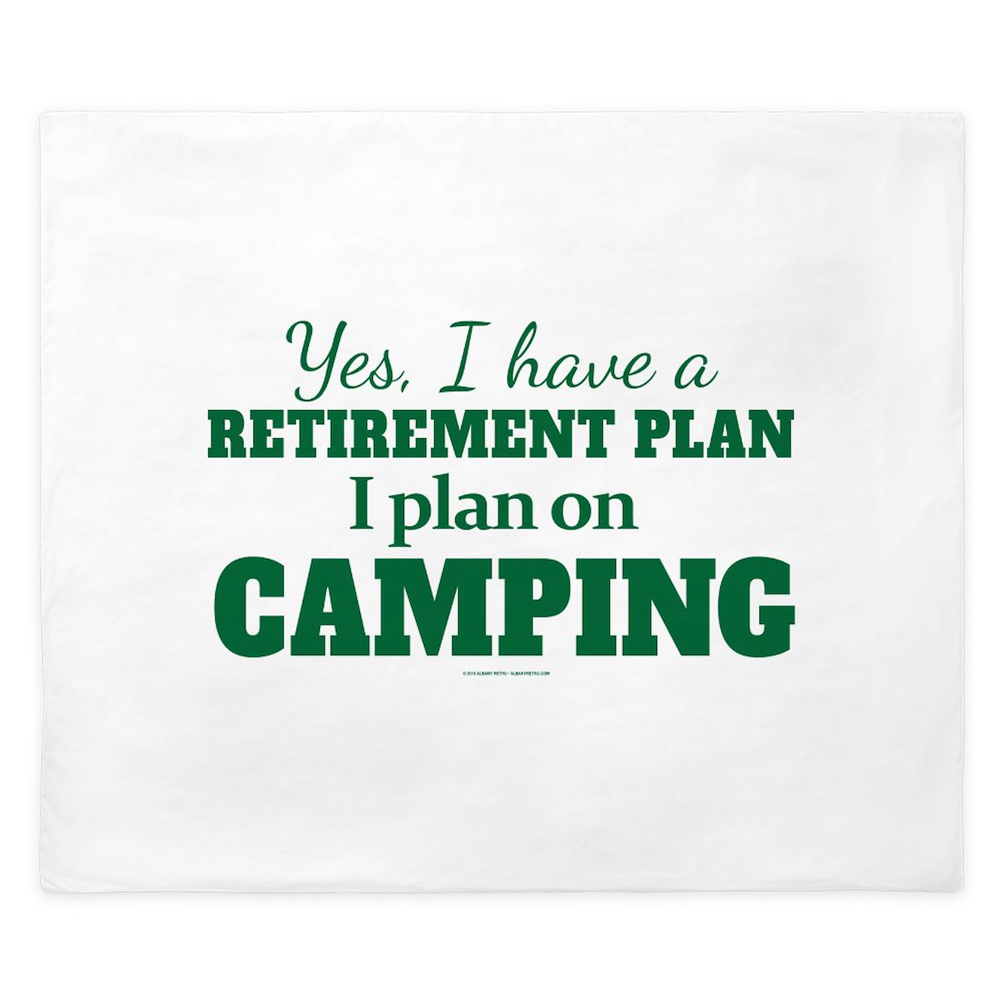 CafePress Camping Retirement Plan King Duvet Cover, Printed Comforter Cover, Unique Bedding