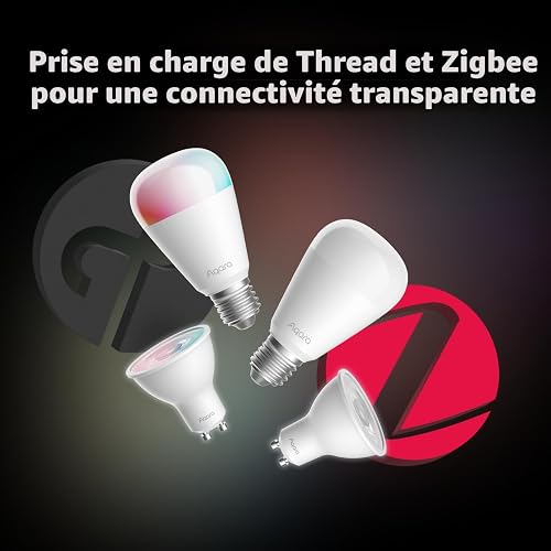 Aqara Thread/Zigbee Smart LED Light Bulb T2 E27, Tunable White (2000K-9000K), RGB Color Changing Light Bulb with 16 Million Colors, 75W Equivalent, Matter, Works with HomeKit, Alexa, Google - 2