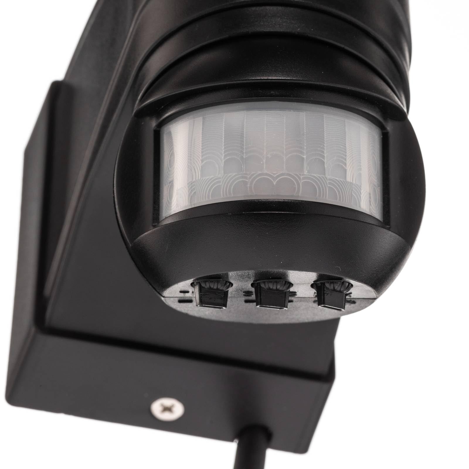LED "Avayah" z czujnikiem ruchu (nowoczesny) w kolorze czarnym z aluminium/szarego cynku (1 lamur, żarówki w zestawie)