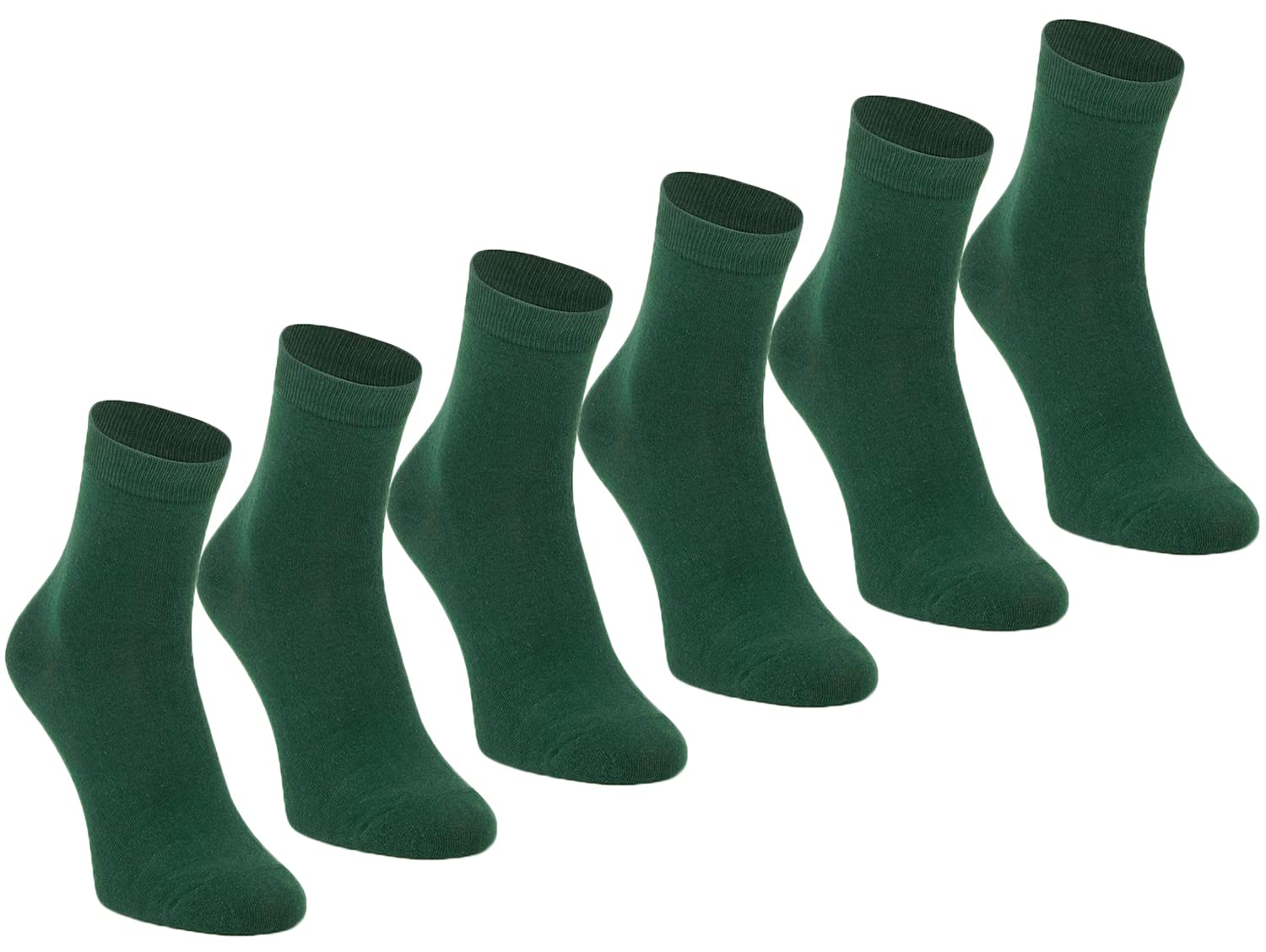 FUREINSTORE Calcetines Escolares para Niños, Calcetines Cortos Niño Niña Medias de Algodón para Uniforme, Tobillera para Deporte Suave y Expandible Pack de 6 Pares