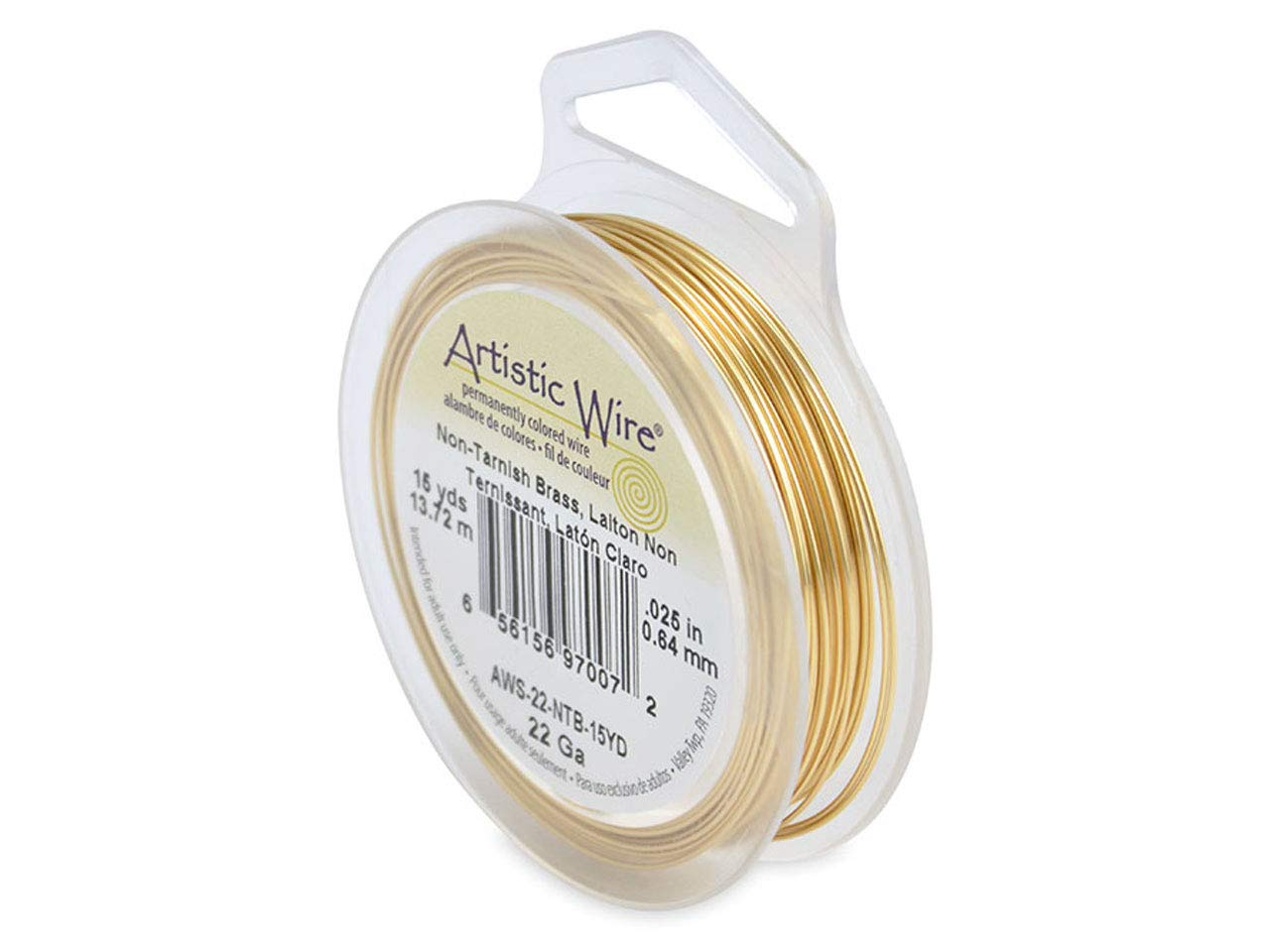 (1 Pack) - Artistic Wire 22-Gauge Non-Tarnish Brass Wire, 15-Yards
