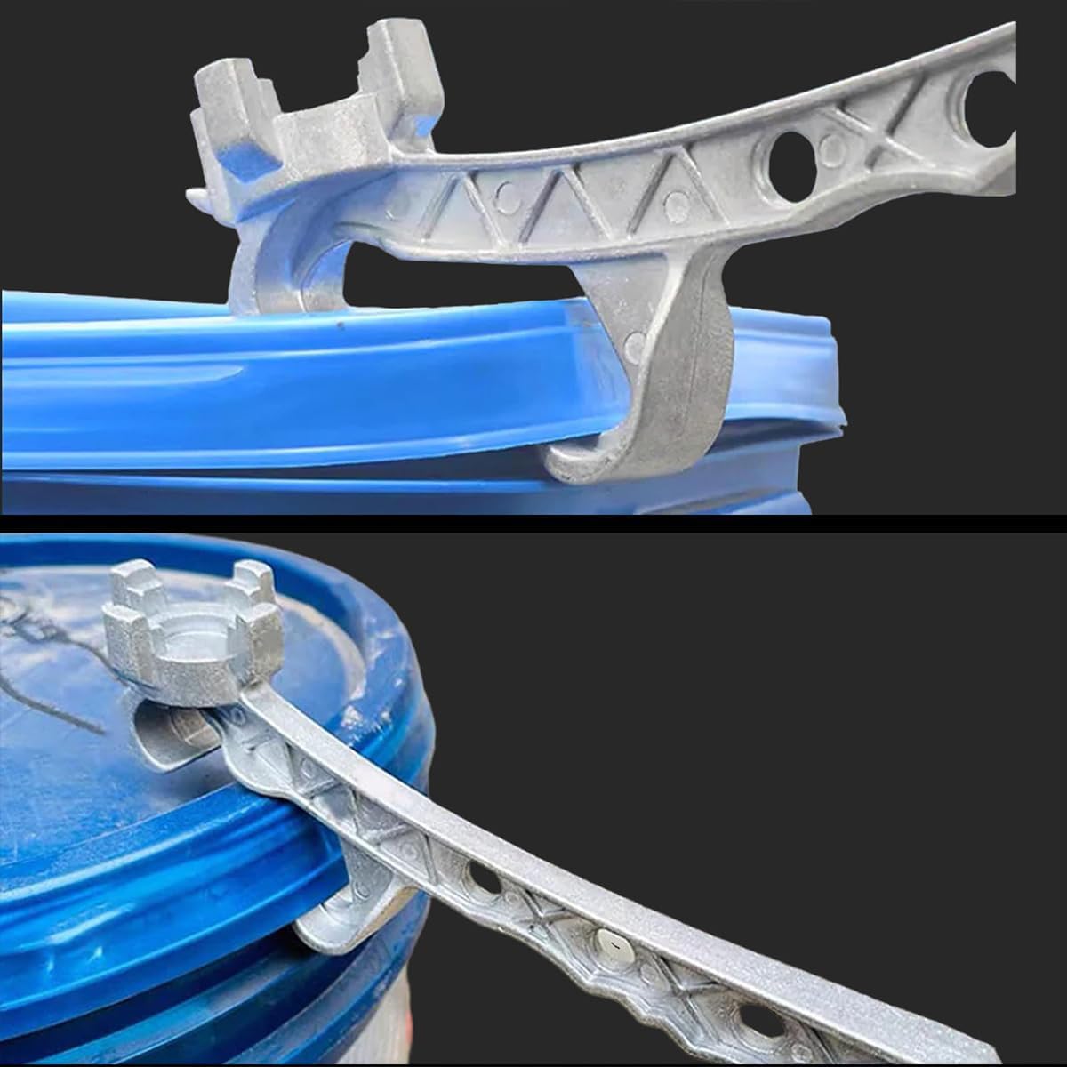 Aluminum Bucket Opener Paint Can Opener Silver Buckets Lid Wrench Metal Can Opener Lid Remover Tool for Home Industrial Use Mutifunction Bucket Opener for Buckets,Pails,Paint Can,5 Gallon Bucket