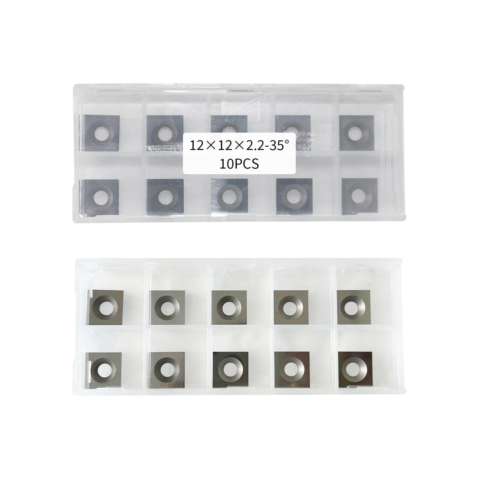 Insertos cuadrados de carburo de 12 x 12 mm para carpintería (10 piezas)