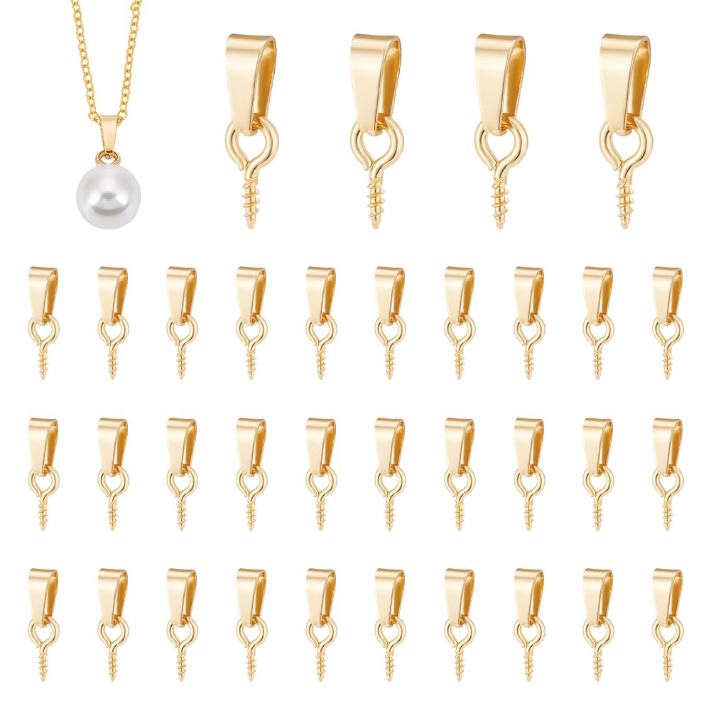 Amazon.co.jp: UNICRAFTALE 50個 バチカン ネジヒートン付き 長さ約