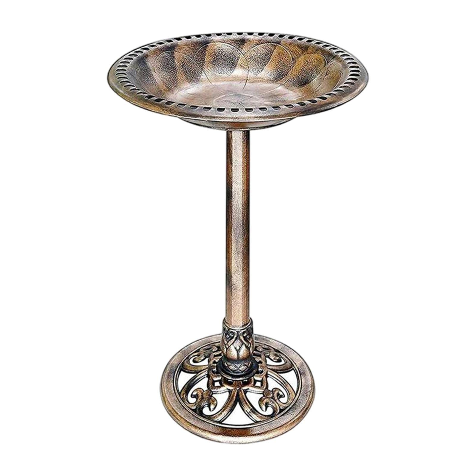 Rustikale, Stehende Vogeltränke Im Outdoor Design – Wetterfest Und Leicht – für Garten, Rasen, Terrasse Und Balkon, Gold
