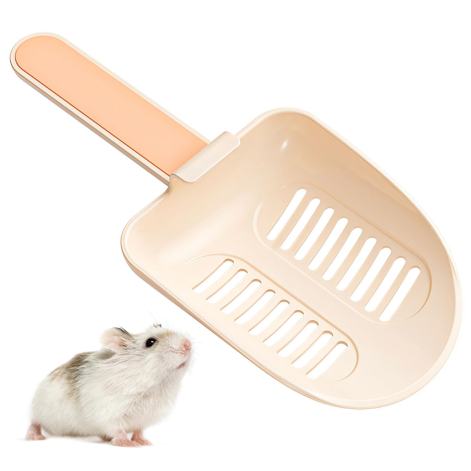 BDKMMS Hamster Litter Scoop, Plastic Guinea Pig Poop Scooper with Confortable Grip, Hanging Scoop Accessories for Small Animals, Guinea Pigs, Hamsters, Gerbils