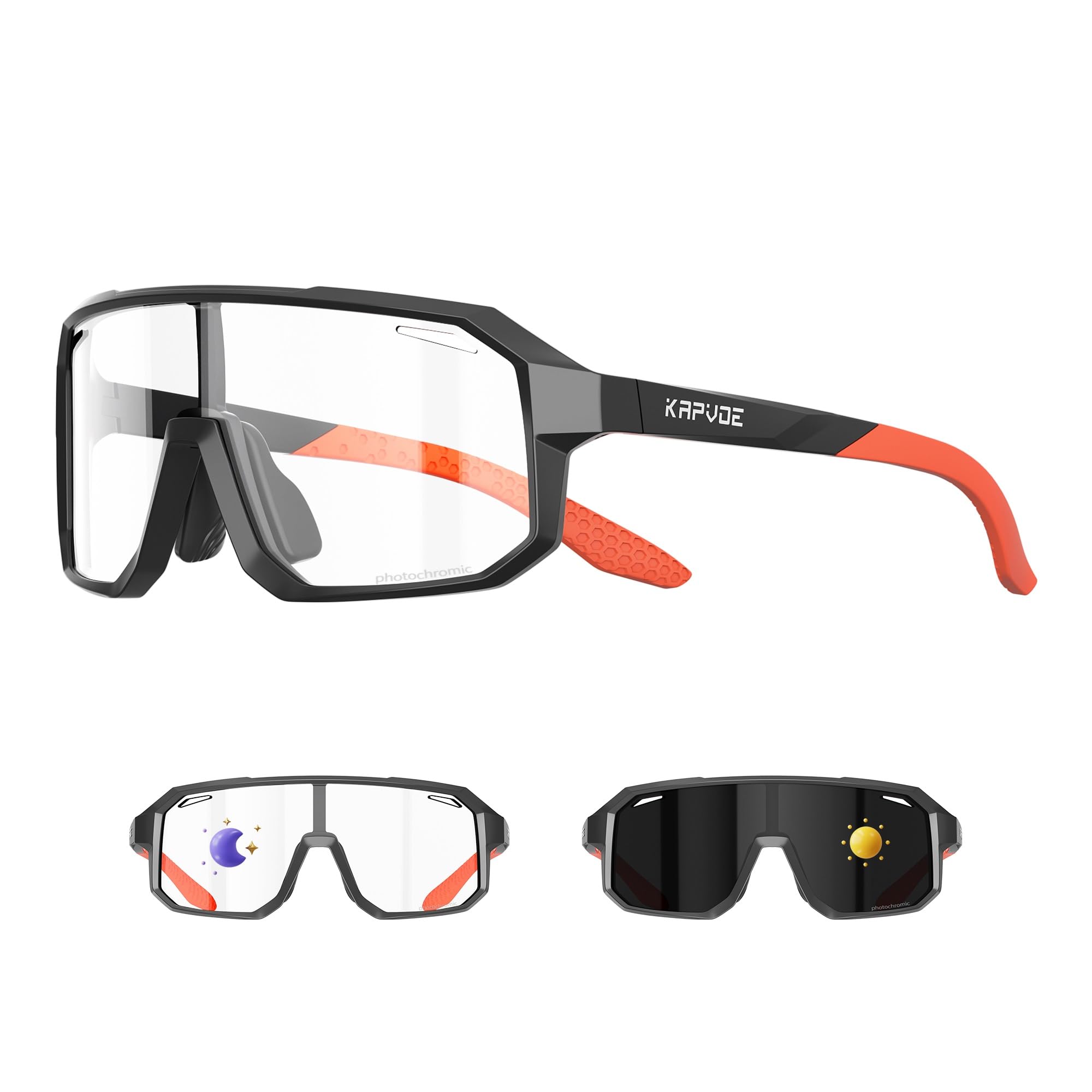 KAPVOE Gafas de sol Polarizadas para Niños Gafas de Ciclismo Juvenil Softball Béisbol Tenis Montura TR90 K9029