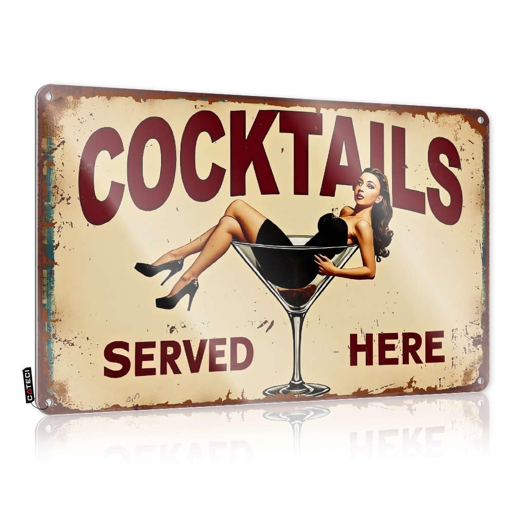 Fzfn Colour Cocktails Served Here. Aesthetic Nice - Funny Wall Signs Soft Area Vintage Wall Art(30X40cm)