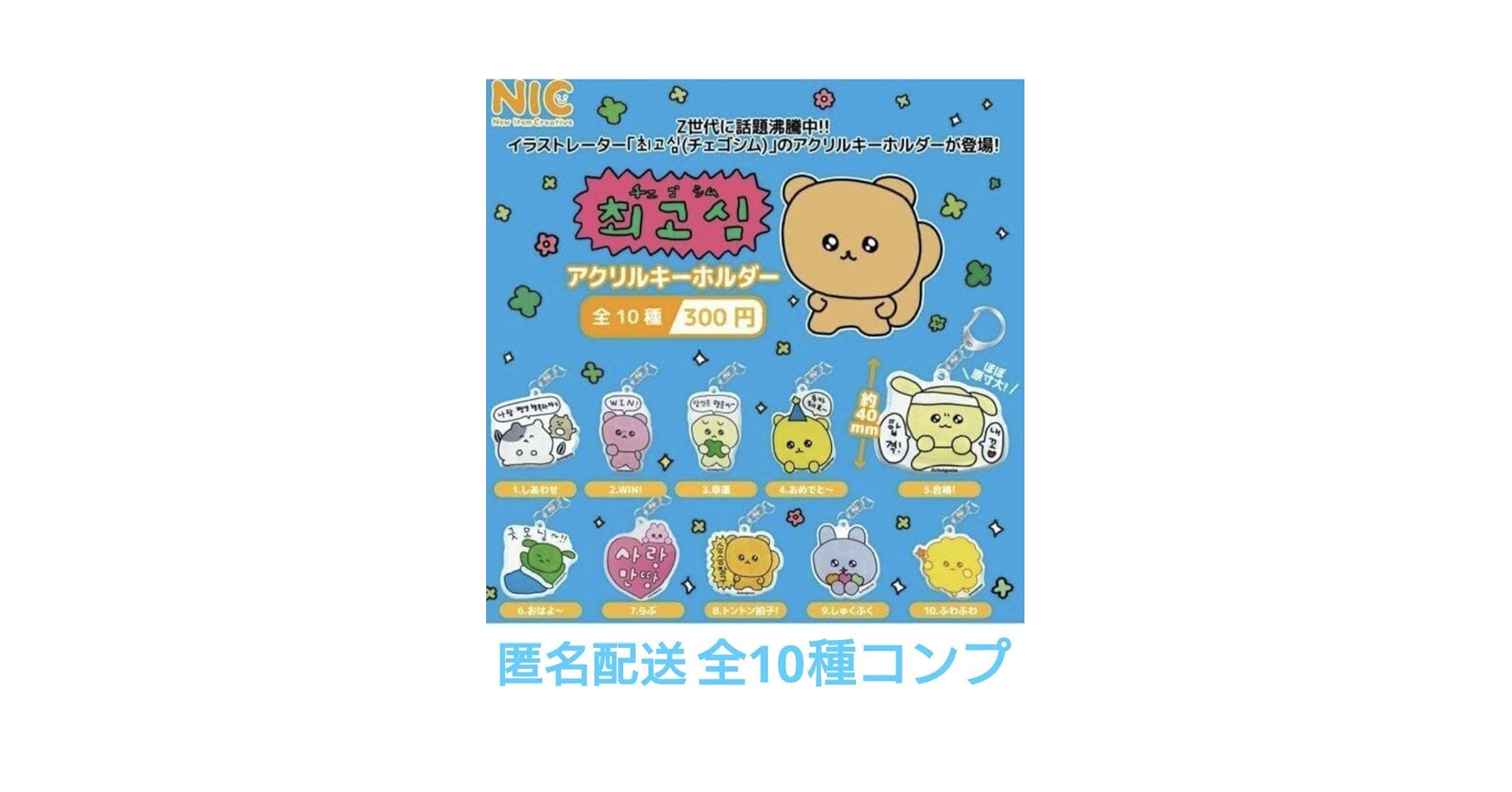 Amazon.co.jp: チェゴシム アクリルキーホルダー 全10種 コンプ