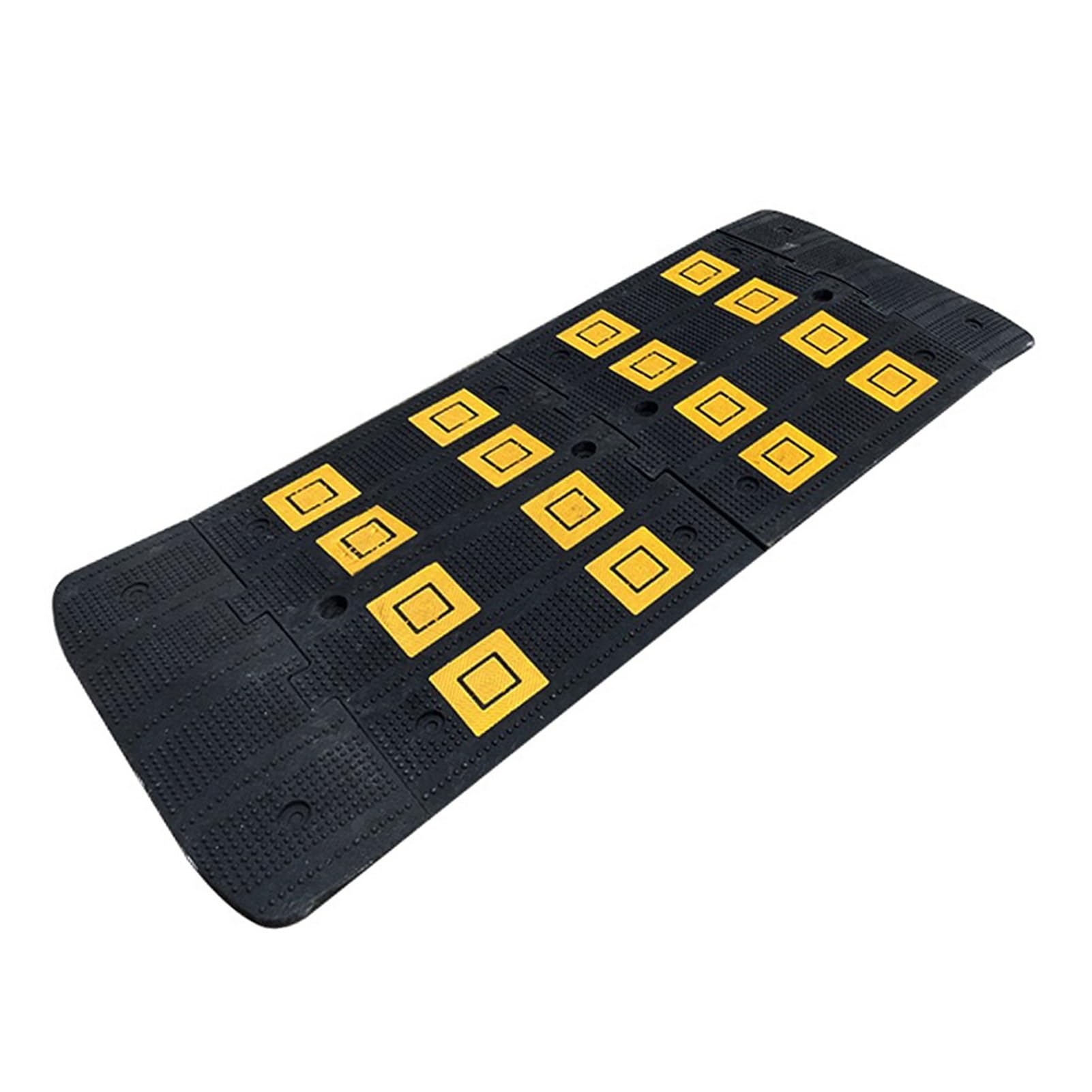 TYYCKJ Rubber Speed Bump,Traffic Channel Speed Bump,Channel Modular Heavy Duty Speed Bumps Humps,for Asphalt Concrete Gravel Driveway(60x50x5cm)