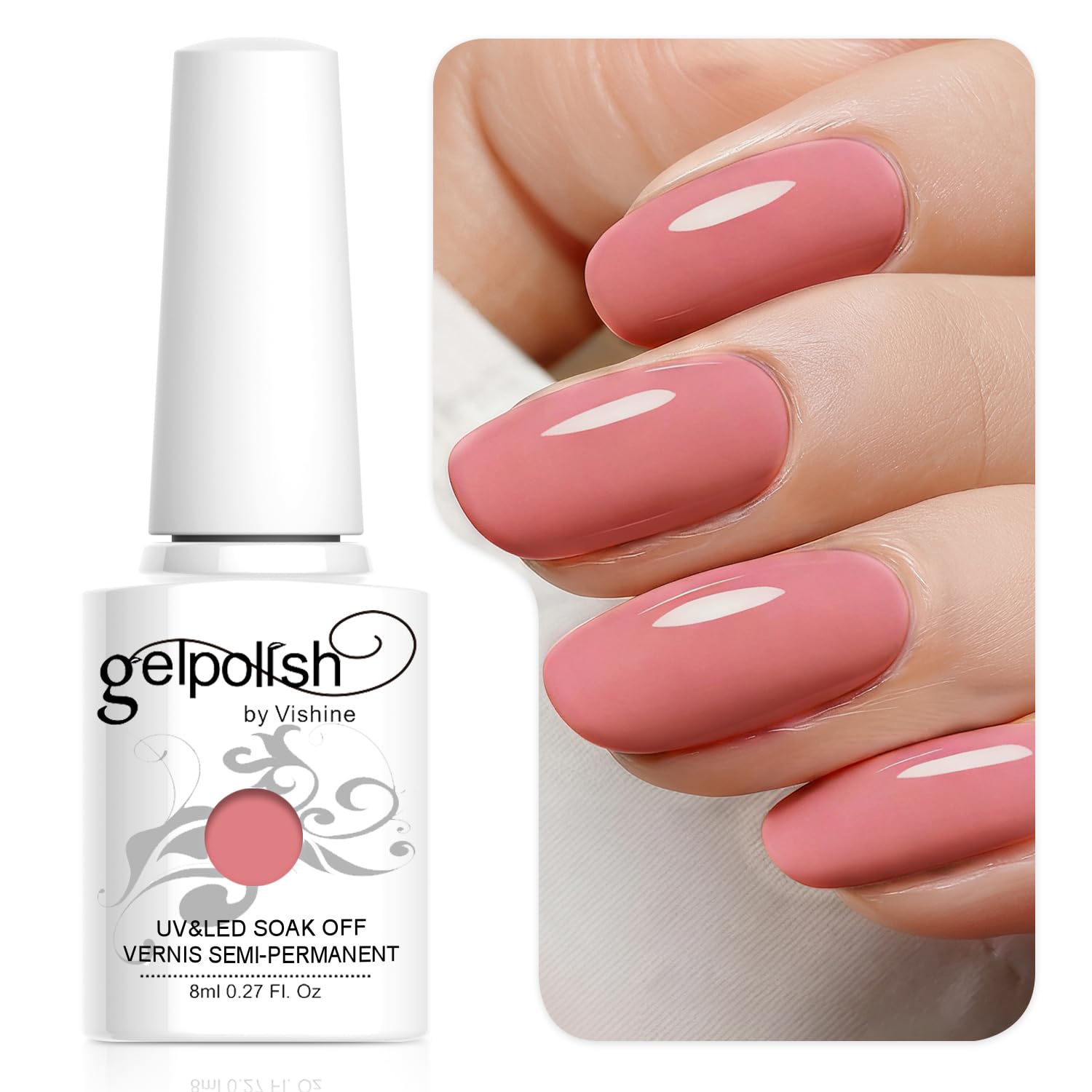 Vishine Esmalte de uñas semi-permanent Soak Off UV LED Gel Polish Nail Gel Manicura, Negro (687) — view 39