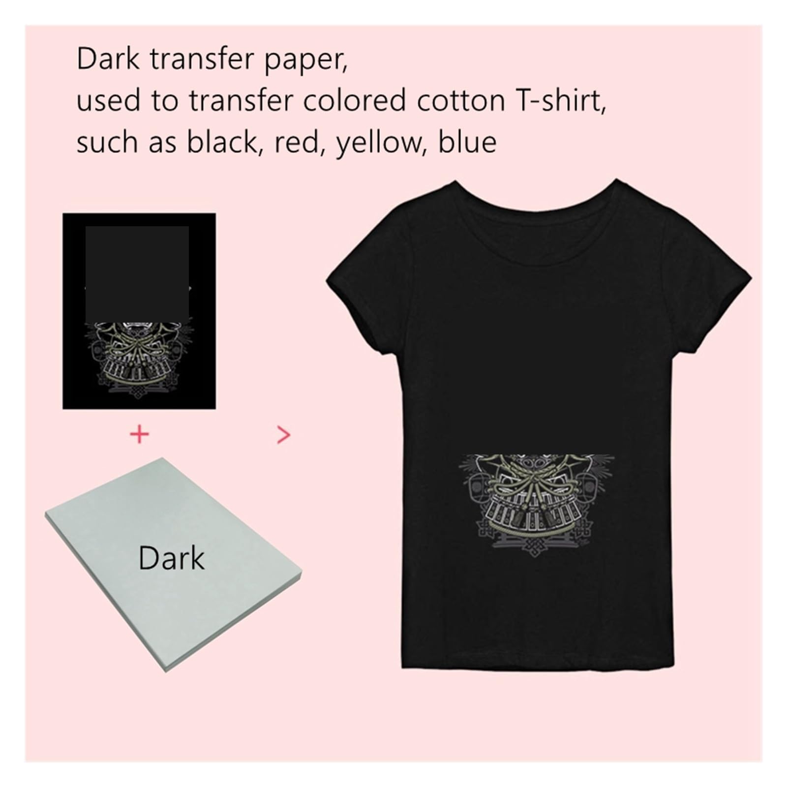 DAVBIR Camiseta Ligera Papel de sublimación producción de algodón de poliéster 8,26x11,7 "tamaño Exquisito Papel de Transferencia de Calor DIY Perfection (Color : 50 Sheets)