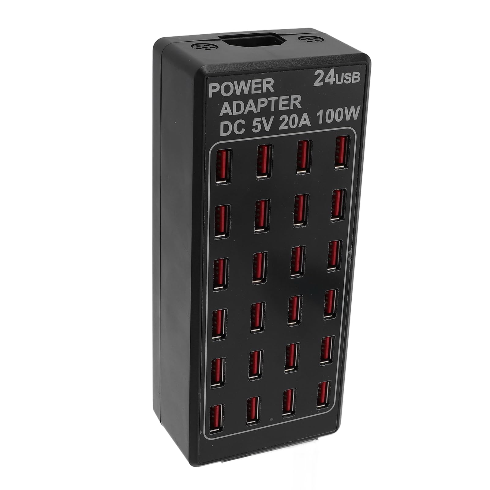 SENECESLI Cargador Rápido USB de 24 Puertos para Múltiples Dispositivos - Estación de Carga Segura Inteligente para la Oficina de la Escuela en Casa - Diseño Compacto y Liviano (Enchufe de la UE)