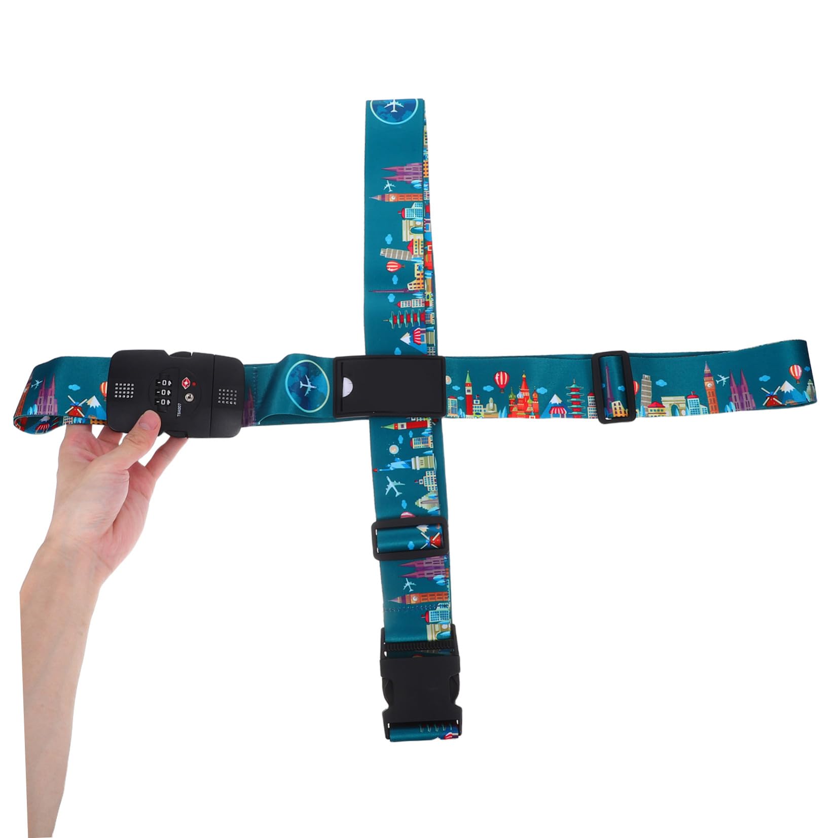 Gepäckgurt mit Zahlenschloss, Verstellbar, Polyester, für Reisen