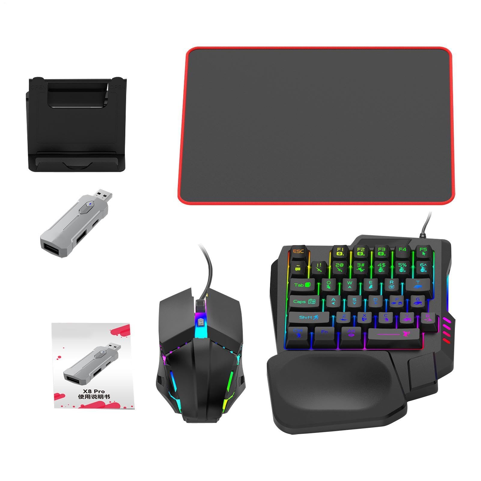 Set di Tastiera e Mouse Cablati Combo Ergonomico Retroilluminato RGB | Tastiera E Mouse Meccanici per Lavoro d'Ufficio, Streaming, Digitazione Rapida, Programmazione, Tornei Esports