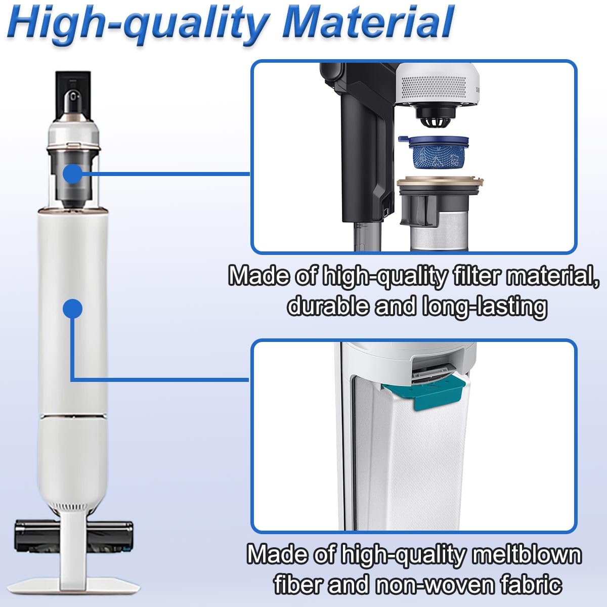 Zestaw filtrów do odkurzacza Samsung Bespoke Jet bezprzewodowy odkurzacz pionowy VS20A95923B/AA VS20A95923N/AA VS20A95923W/AA Części zamienne VCA-ADB953 Worek na kurz Zestaw akcesoriów