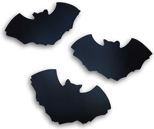 Recortes de formas de fieltro para Halloween, 5.5 pulgadas, ideal para decoración de artes y manualidades, 12 piezas (murciélago)