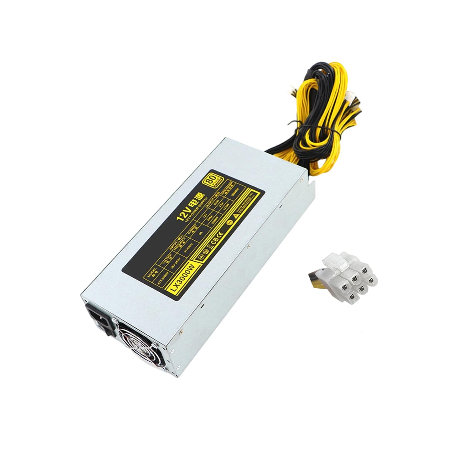 Server-Netzteil mit leiser Kühlung, Einzelk, 12 V, 3000 W, 3300 W, 3600 W, 15 x 6-polig, hocheffizient, leiser Kühlserver