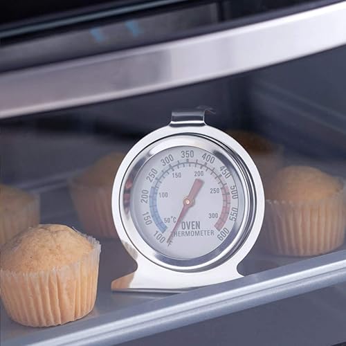 Miniatura 3 de Lightbeam - Termómetro de horno con esfera de 2 pulgadas con rango de temperatura de 100 F a 600 F, termómetro de cocina con esfera grande para