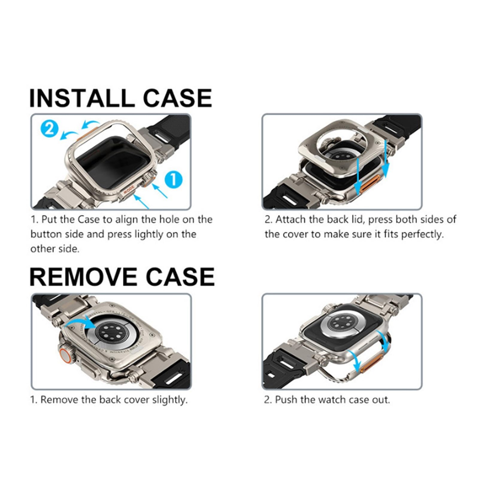 Custodia protettiva in metallo per Apple Watch S10 42mm S10 46mm 45mm 44mm Cover protettiva per telaio per iWatch Series 9 8 7 6 5 4 SE Cambia in Ultra 2 49mm