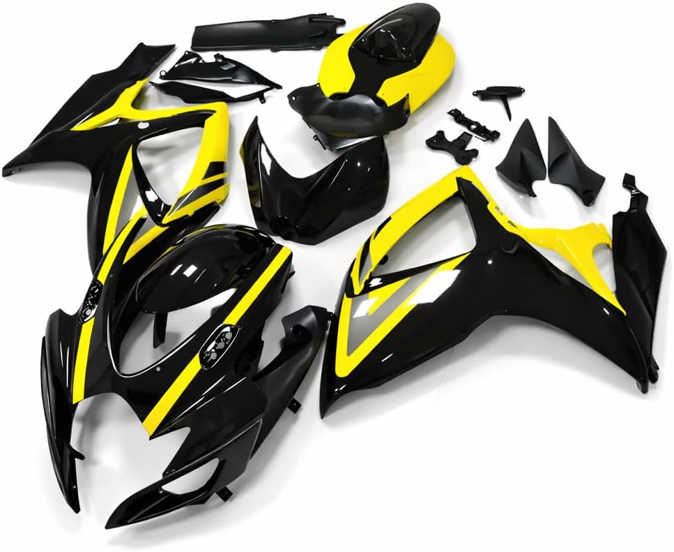 Plastic Yellow Black Fairing Fit for Suzuki 2006 2007 GSXR 600/750 Injection ABS Bodywork New Aftermarket Bodyframe Kit Set 06 07 GSX-R 600 750 YT10