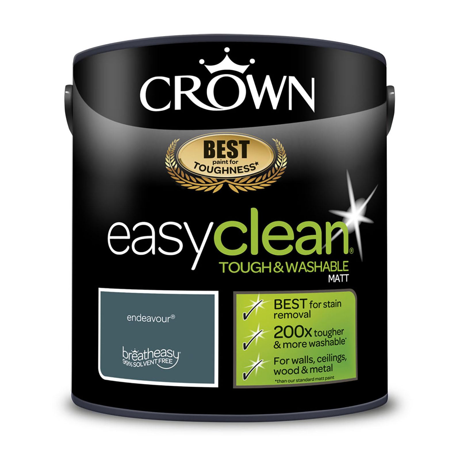 Crown Easyclean Matt Emulsion Paint 2.5L Endeavour