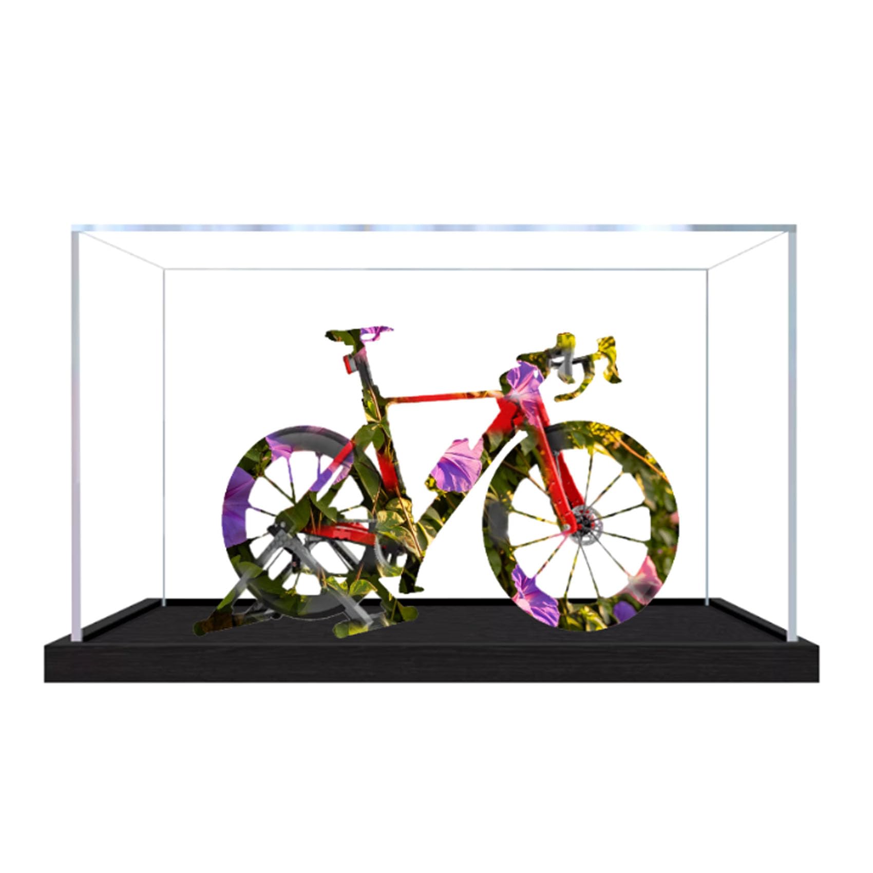 Acrylic Display Case for Le-go 11380 bicycle Model, Dustproof Display Box (display box only) (StyleA 2mm)