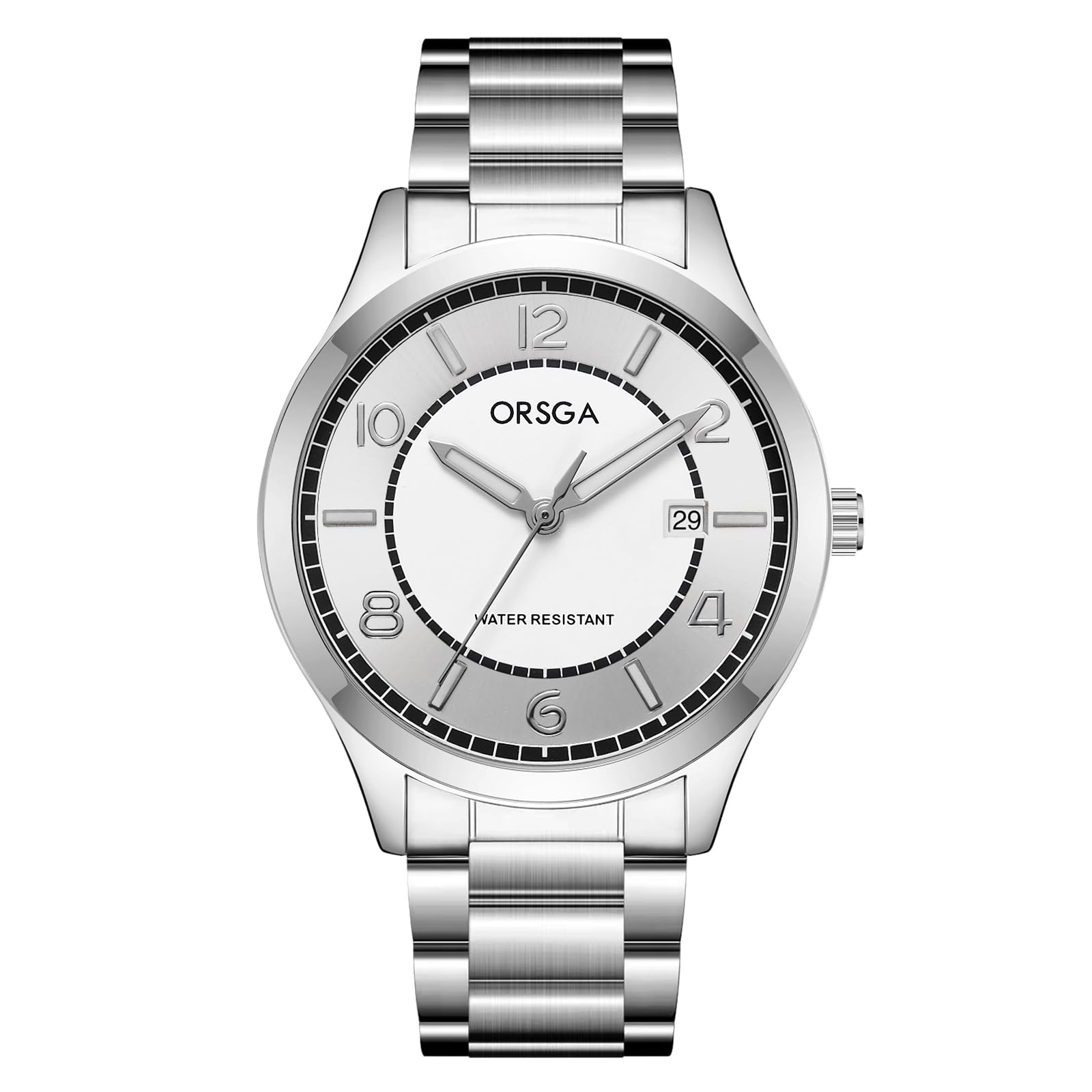 CIVO Orologio Uomo Acciaio Argento: Minimalista Impermeabile Quarzo - Analogico Casual Lavoro Orologi