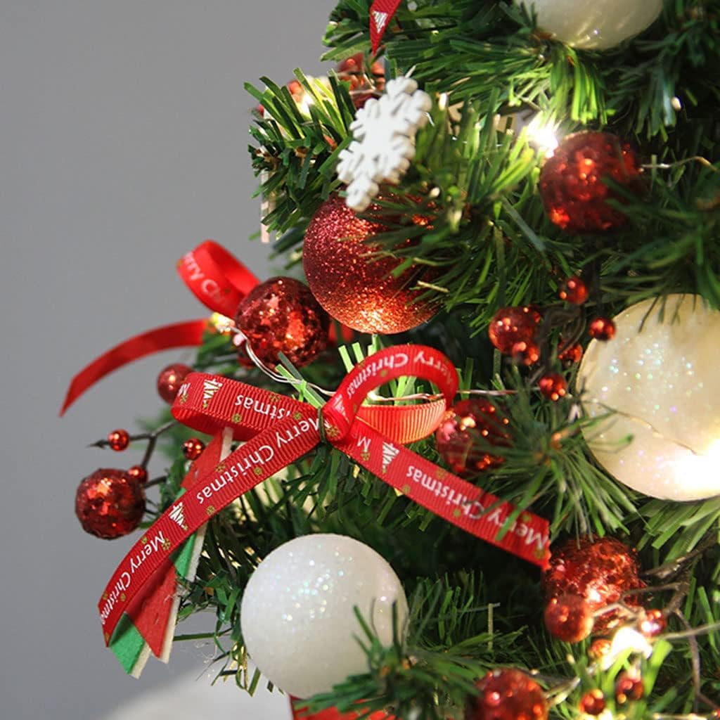 ZUMAHA Albero di Natale da Tavolo da 45 cm, Albero di Natale con luci Decorative, Set Fai da Te per Albero da Tavolo per Feste di Natale a casa