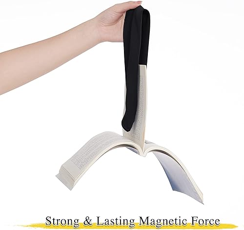 Miniatura 4 de NICETOWN Sujetadores magnéticos para cortinas modernos hechos a mano para cortinas (negro, 18.5 x 4 pulgadas, juego de 4)