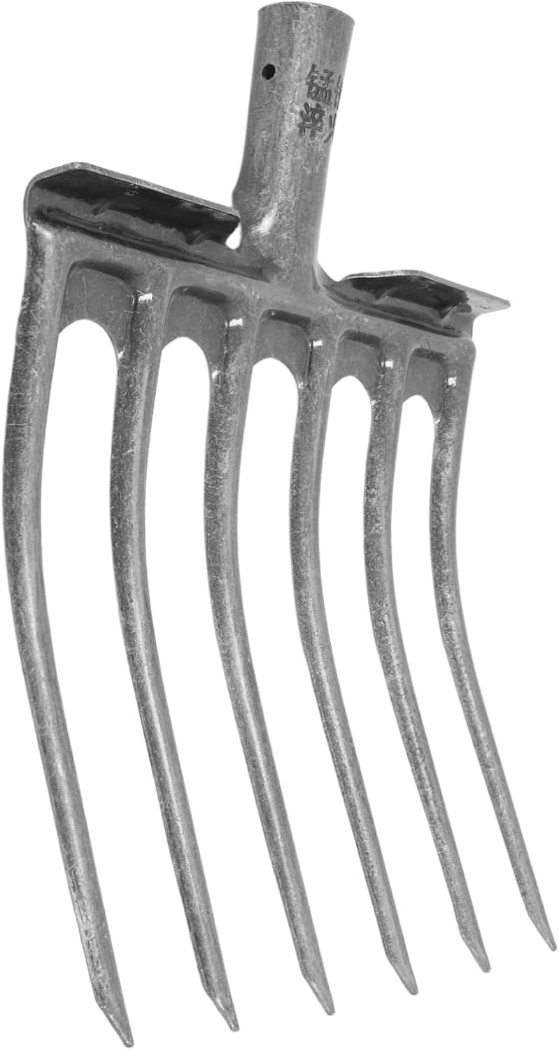 Tough Steel Fork Head Soil Aerator and Loosening Tool for Efficient Agricultural Use for Tilling Deep Plowing and Crop Harvesting