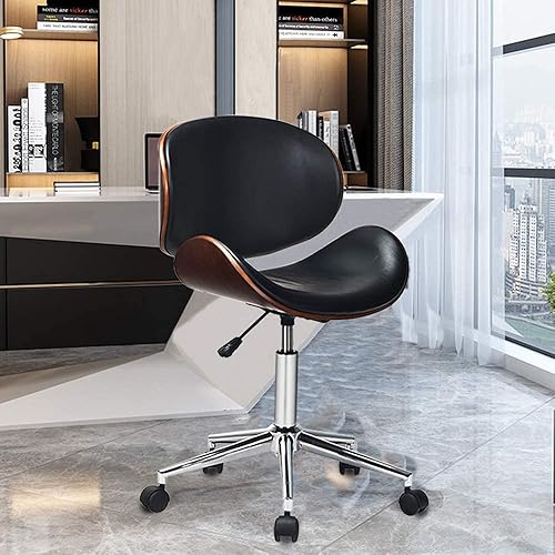Miniatura 6 de GOODALLIN - Silla de oficina ajustable y moderna de mediados de siglo con asiento  respaldo curvo, silla ejecutiva giratoria, silla de computadora